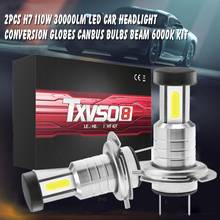 Faros delanteros LED para coche, Kit de bombillas Canbus, haz 110 K, H7, 6000 W, 30000LM, 2 uds. 2024 - compra barato