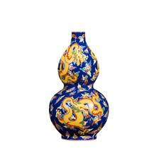 Antique Palace Enamel Vase Chinese Dragon Porcelain Flower Vase Gourd Vase 2024 - buy cheap