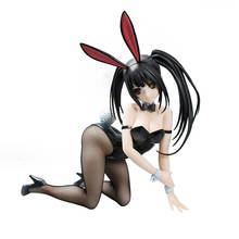 Figura pintada A escala de Anime con fecha, figura de conejito Tokisaki Kurumi en vivo Figura de acción versión arrodillada, juguetes de PVC de pesadilla, 27cm 2024 - compra barato
