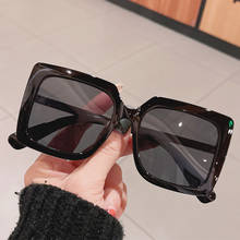 Gafas De Sol cuadradas negras para mujer, anteojos De Sol femeninos, De marca De diseñador, De gran tamaño, Retro, Vintage 2024 - compra barato