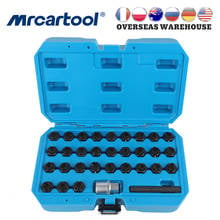 MR CARTOOL 32PCS Anti-Theft Screw Sleeve Wheel Lock Tool 12.5mm Sleeve Removal Tool Set Socket For Mecedes Benz 2024 - buy cheap