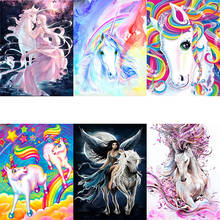 FSBCGT Cartoon Animal Unicorn Pictures DIY Painting By Numbers Adults Hand Painted On Canvas Coloring By Numbers Wall Art Decor 2024 - buy cheap