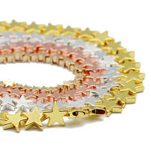 Btfbes pentagrama estrelas forma hematite pedra natural rosa chapeamento de ouro solto espaçador grânulos para fazer jóias diy pulseira 4/6/8mm 2024 - compre barato