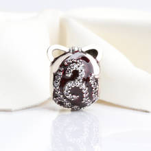 Горячая Распродажа 925 стерлингового серебра на Рождество, украшенная бусинами и бантом, подходят к оригинальному браслету, для женщин, для изготовления ювелирных изделий, подарок 2024 - купить недорого