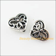 25 New Charms Heart Animal Butterfly Tibetan Silver Tone Spacer Beads 10x12mm 2024 - buy cheap