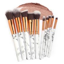 Marbling Handle Makeup Brushes Kit Professional Powder Foundation Eye shadow Lip Make Up Brush Set 2024 - buy cheap