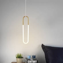 Nordic U shape LED Lamp Modern Gold Pendant Light for bedroom Eye protection Hanging Lamp Restaurant Living room Decoration 2024 - buy cheap