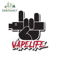 EARLFAMILY-pegatina de VAPE LIFE, pegatina de vinilo con bobina Ohm, líquido, Vapelife, Vaper, Ecig Mod, tanque, pluma, pegatinas impermeables para coche, 13cm x 10,6 cm 2024 - compra barato