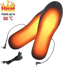 Plantillas calentadas por USB para pies, almohadilla de calcetín caliente, esterilla térmica lavable y cálida, Unisex, WJ014 2024 - compra barato