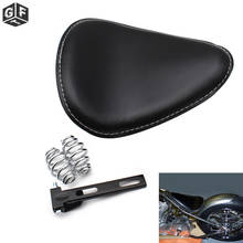 Motorcycle Solo Seat PU Leather Front Driver 3" Spring Bracket For Harley Sportster XL883 1200 Chopper Bobber Custom Honda 2024 - buy cheap