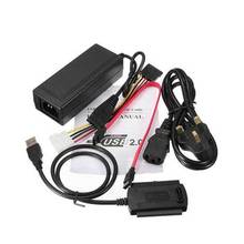 SATA/PATA/IDE диск к USB 2,0 адаптер конвертер кабель для жесткого диска HDD 2,5 "3,5" с внешним адаптером питания переменного тока 2024 - купить недорого