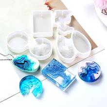 Molde de resina epóxi para decoração de bolo, molde de silicone pingente diy de resina de cristal ilha para montagem, molde para joias, velas, sabão, molde para decoração de bolos 2024 - compre barato