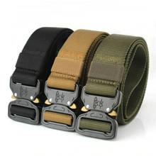 Cinturones tácticos de moda para hombre, cinturón militar con hebilla de Metal, ajustable, de entrenamiento pesado 2024 - compra barato