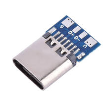 10/5pcs USB 3.1 Type C Connector 14 Pin Female Socket receptacle Through Holes PCB 180 Vertical Shield USB-C 2024 - buy cheap