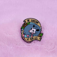 Scream Opossum Pin Cute Pastel Flowers This Trash Possum is the perfect representation of how we feel about ourselves sometimes 2024 - buy cheap