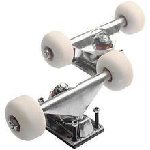 2 Sets Skate Board Wheels Aluminum Alloy Skateboard Trucks Rubber Four-Wheel Longboard Parts Mini Cruiser 2024 - buy cheap