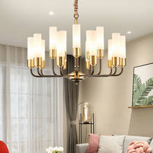 LED luxury Copper chandelier lighting living room pendant lamps American dining room fixtures Nordic bedroom hanging lights 2024 - buy cheap