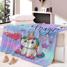Manta de unicornio personalizada para cama, manta Súper suave, toalla de playa de arte, colcha para sofá de viaje de otoño, envío directo 2024 - compra barato