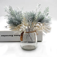 16cm Artificial Flowers Fake Plant Flowers Plastic Pine Branches Christmas Decor Wedding Pine Grass DIY Party Dec 2024 - buy cheap