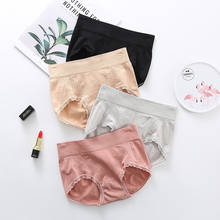 3 Pieces Women Underwear Solid Girls Lace Cotton Panties Seamless Underwear Sexy Lingerie Mid Rise Breathable Briefs Warm Female 2024 - buy cheap