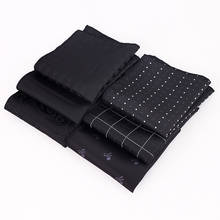 Luxury Men's Handkerchief Polka Dot Striped Floral Printed Hankies Polyester Hanky Business Pocket Square Chest Towel 23CM*23CM