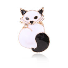 New Design White Color Oil Drop Brooches Cute Fox Brooch Animals Pins for  Fashion Jewelry Wedding Party  Best Gifts 2024 - buy cheap