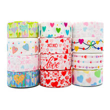 10 Yards 1'' 25MM Valentine's Day Printed Grosgrain Ribbons For Hair Bows DIY Handmade Materials Y2020111601 2024 - buy cheap