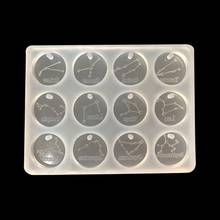 12 Constellations Discs Pendant Epoxy Resin Silicone Mold Jewelry Making Tools  2024 - buy cheap