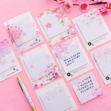 Kawaii Pink Self-Adhesive Sticky Notes Planner Stickers Cute School Stationery Supplies Memo Pad Office Decoration Notepad 02101 2024 - buy cheap