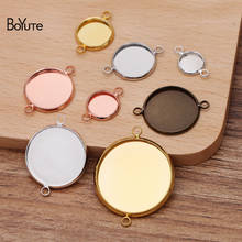 BoYuTe (50 Pieces/Lot) Fit 10-12-14-16-18-20-25MM Cabochon Blank Tray Settings Diy Handmade Pendant base with 2 Loops 2024 - buy cheap