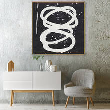 Modern Abstract Painting Canvas Painting Multiple Black Circles Wall Art Poster Minimalist Printmaking Home Decor Bedroom Mural 2024 - buy cheap