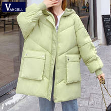 Smartull jaqueta de algodão solta básica feminina, jaqueta quente casual estilo coreano, casaco grande com capuz 2020 2024 - compre barato
