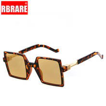 RBRARE 2021 Vintage Teopard Square Small Sunglasses Women Designer Sun Glasses Men Fashion Vintage UV400 Classic Retro Oculos 2024 - buy cheap