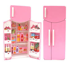 Нагорный Карабах 1 комплект Новые куклы розовый трехдверная Рабочая поверхность для игрушка на холодильник полный дом аксессуары для Аксессуары для Барби Кукла лучшая игрушка для девочек 12X 2024 - купить недорого