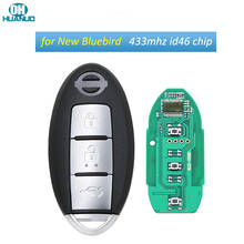 3 botão keyless entrada inteligente remoto carro chave fob 433mhz para-nissan novo bluebird id46 chip 2024 - compre barato
