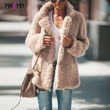 2021 Women Faux Fur Coat Warm Soft Fur Outwear Plus Size Plush Overcoat Women's Jacket Casual Solid Winter Streetwear 2022 - buy cheap