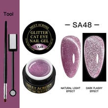 MEET ACROSS 3PCS Cat Eye Hybrid Varnishes Gel Cat Eye Gltter Gel Nail Polish Set For Manicure Chameleon Jelly Color Gel UV Base 2024 - buy cheap