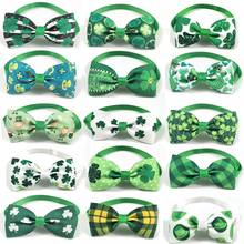 30/50pcs St. Patrick's Day Green Style Pet Dog Cat Bow Tie  Ties Neckties  Adjustable Dogs Collar Accessories Dog Pet Supplies 2024 - buy cheap