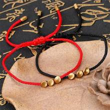 Fashion Handmade Tibetan Lucky Rope Bracelet with Copper Beads Unisex Adjustable Size Braid Cotton Thread Bracelets Jewelry Gift 2024 - buy cheap