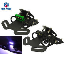 waase Alumium License Number Plate Frame Holder Bracket with LED light For Kawasaki Z900 2017 2018 2019 2020 2021 2024 - buy cheap