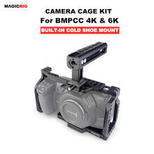 Magicrig bmpcc 4k bolsa para câmera, bolsa gaiola com alça nato para câmera blackmagic de bolso bmpcc 4k/bmpcc 6k para montar o microfone, flash de monitoramento 2024 - compre barato