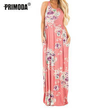 Female Bohemian Maxi Long Dress Floral Print Summer Women Sundress Sexy Sleeveless Tank Dress Casual Beach Femme Dress Long 2024 - buy cheap