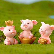 5Pcs Miniature Small Pig Car Ornament Figurine Flowerpot Landscape Decoration 2024 - buy cheap
