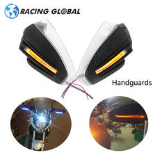 ALCON-guardamanos de carreras con luces LED de giro, protectores de manos para motocicleta, Scooter, Pit Bike, ATV, Dirt Bike, MX, Motocross 2024 - compra barato