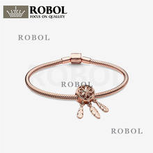 RosyDreamsBraceletSet-pulsera de plata de ley 925, accesorio de Boutique de alta calidad, tono oro rosa, deslumbrante y llamativo, envío gratis 2024 - compra barato