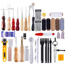 Kit de ferramentas de artesanato de couro, costura manual, perfurador de costura, escultura, selim de trabalho, acessórios de couro 2024 - compre barato
