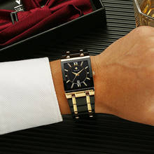Relógio dourado luxuoso wwoor 2021, relógio analógico quartz esportivo para homens de negócios em aço inoxidável à prova d'água 2024 - compre barato