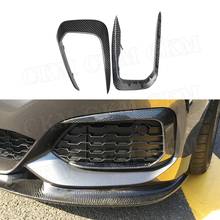 Dry Carbon Fiber Front Fog Lamp Air vent Trims Knife Fangs Strips for BMW 1 Series F20 M Sport M135i M140i Hatchback 2016 - 2018 2024 - buy cheap