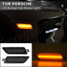 LED Bumper Side Marker Lamp For Porsche Macan GENI 2014 2015 2016 2017 2018 2019 Smoke Clear Lens Amber LED Turn Signal Light 2024 - buy cheap