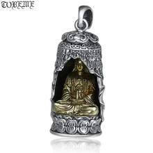 Pingente de buda kuanyin de prata 100%, pingente tibetano de alta qualidade bodisatva, estátua amuleto de buda guanyin budista 925 2024 - compre barato